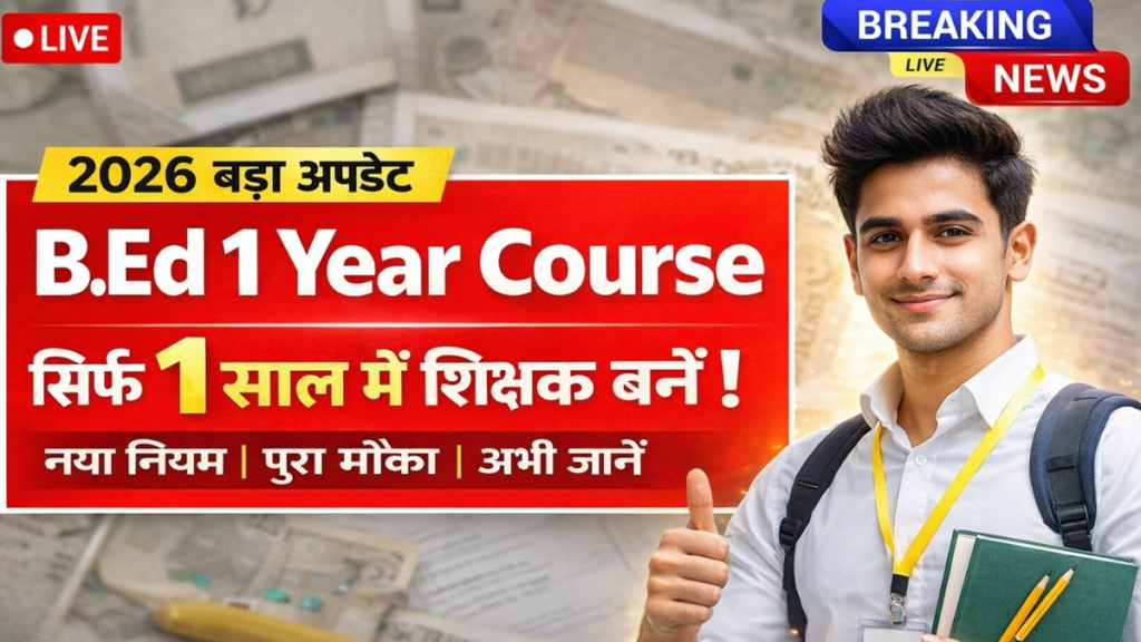 B.Ed 1 Year Course 2026